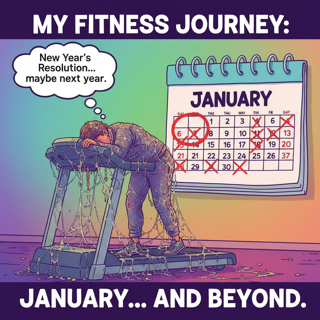 My New Year's resolution was to go to the gym. I went once. In January. Nailed it.