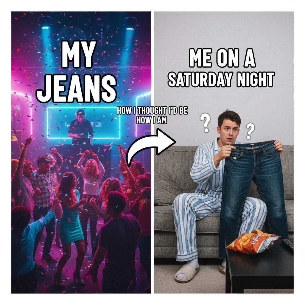 Friday night plans: Clubbing. Friday night reality: Debating if I should put on real pants.