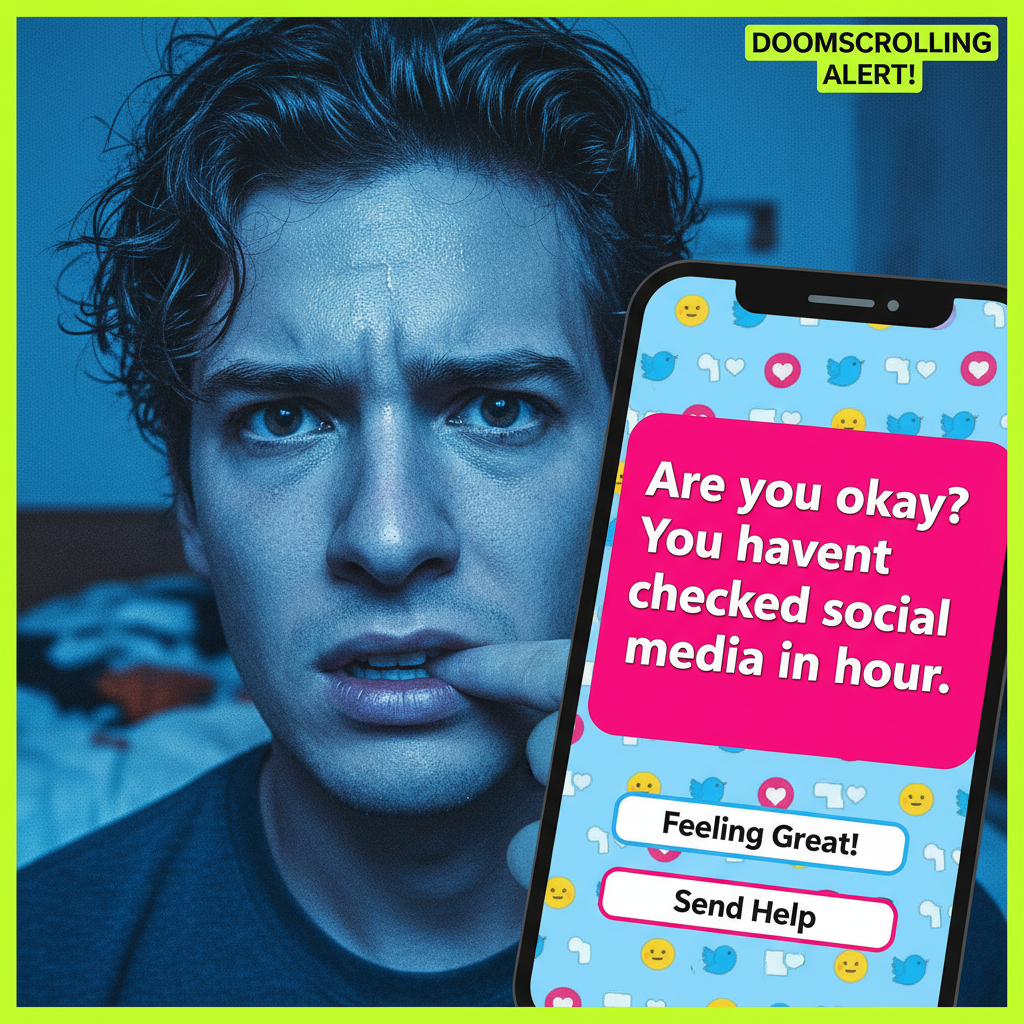 I deleted social media for an hour. My phone asked if I was okay. I'm trapped.