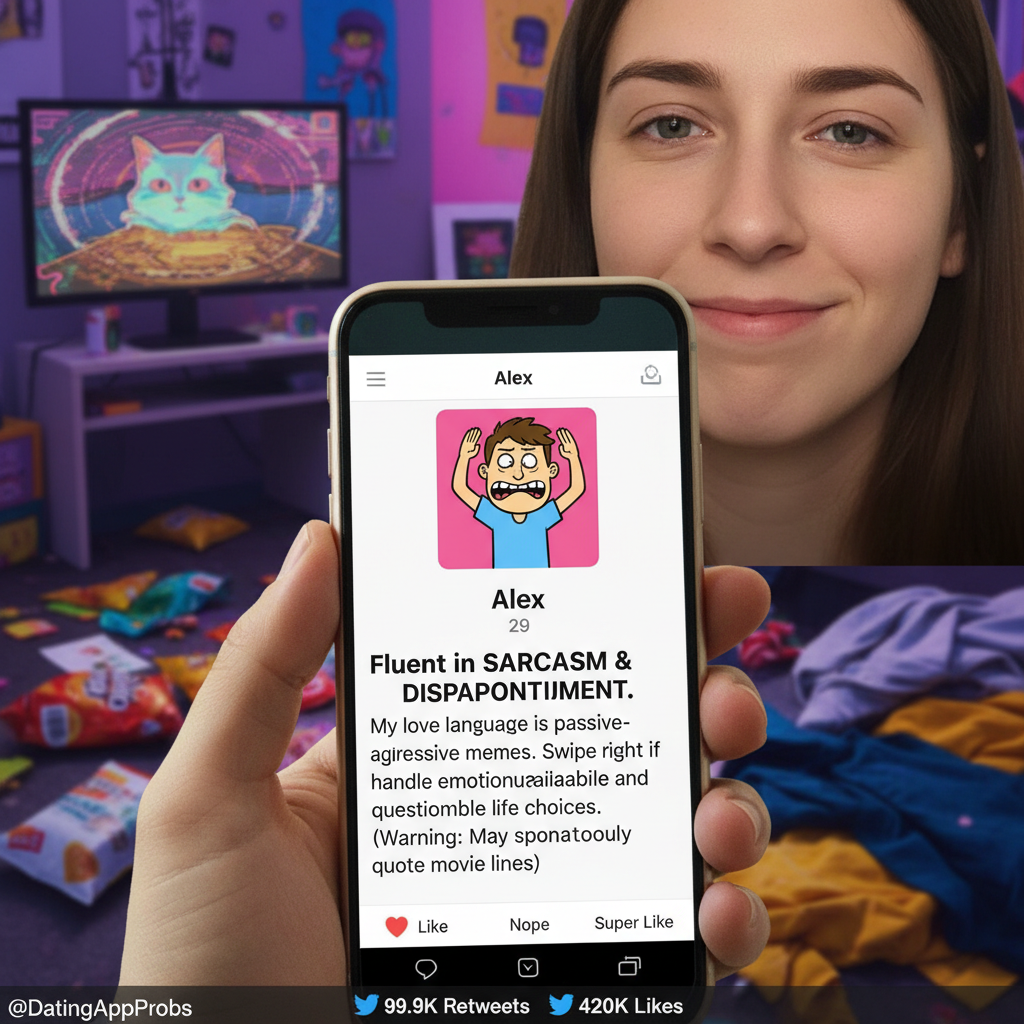 My dating app bio: 'Fluent in sarcasm & disappointment.' Still waiting for my soulmate.