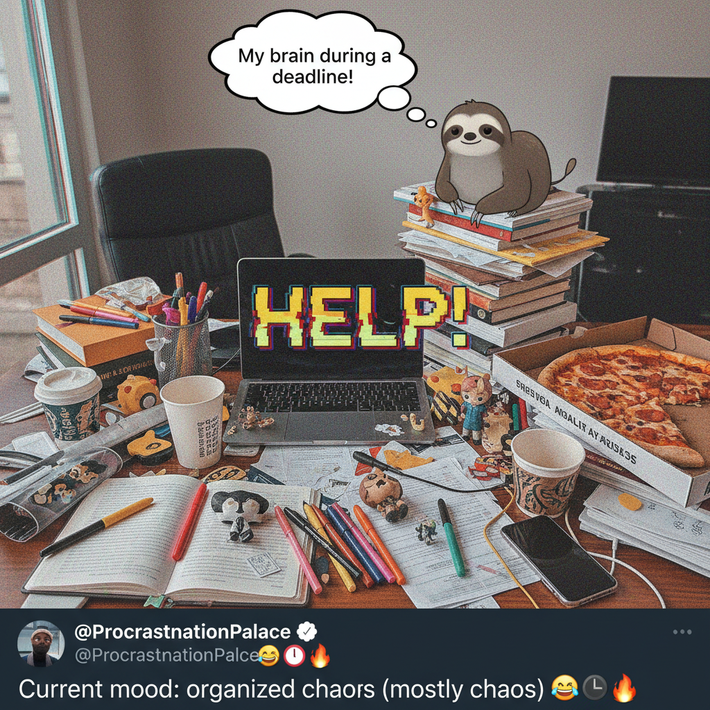 My New Year's resolution was to be more organized. My desk currently looks like a tornado hit it.