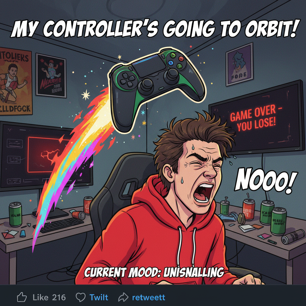 Lost to a level 1 noob. My controller is now in orbit. Send thoughts and prayers.