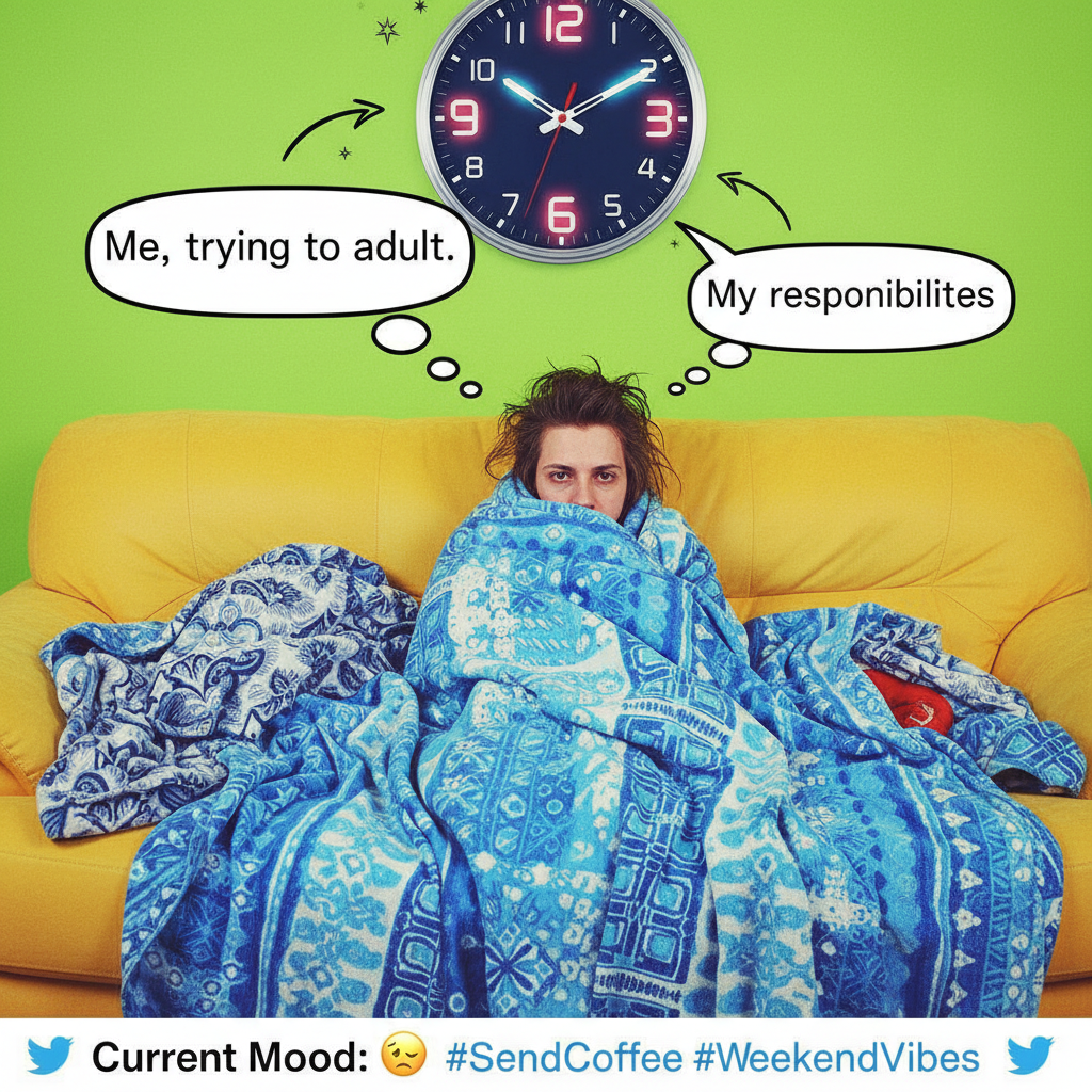 My brain during winter: 'Is it too early for a nap?' (It's 9 AM).