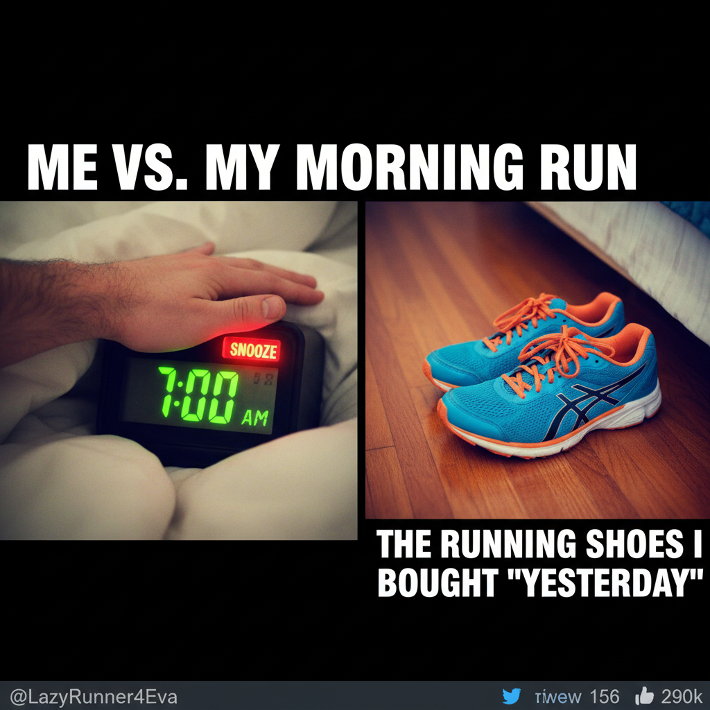 My New Year's resolution was to hit the gym. I hit the snooze button 5 times instead. Close enough?