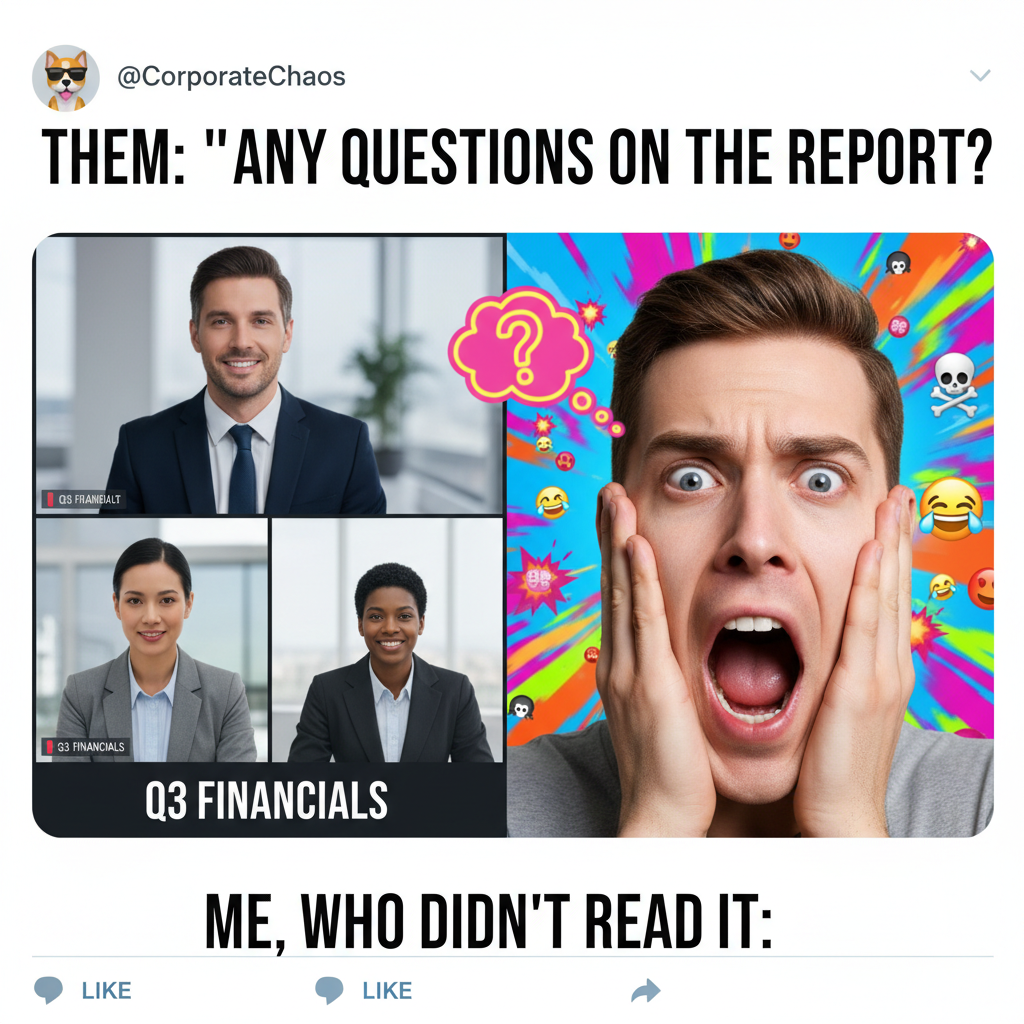 My mic was off, but my camera caught my reaction to that meeting. RIP career.