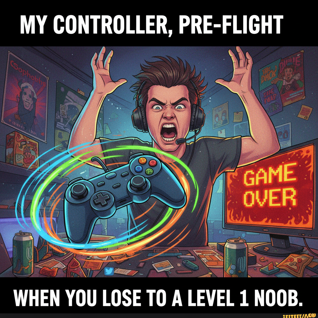 My controller just flew across the room. It wasn't my fault. It was the lag.