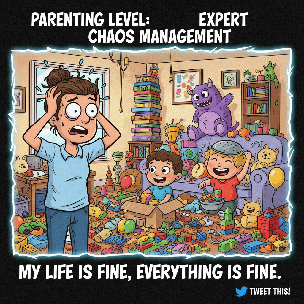 My kids think 'clean your room' is a suggestion, not a command. Send help. #Parenting