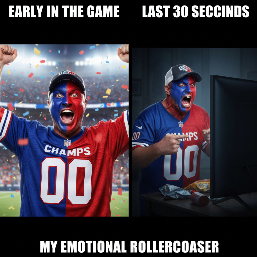 My team scores: 'WE ARE THE BEST!' My team concedes: 'FIRE EVERYONE! THIS IS A DISGRACE!'