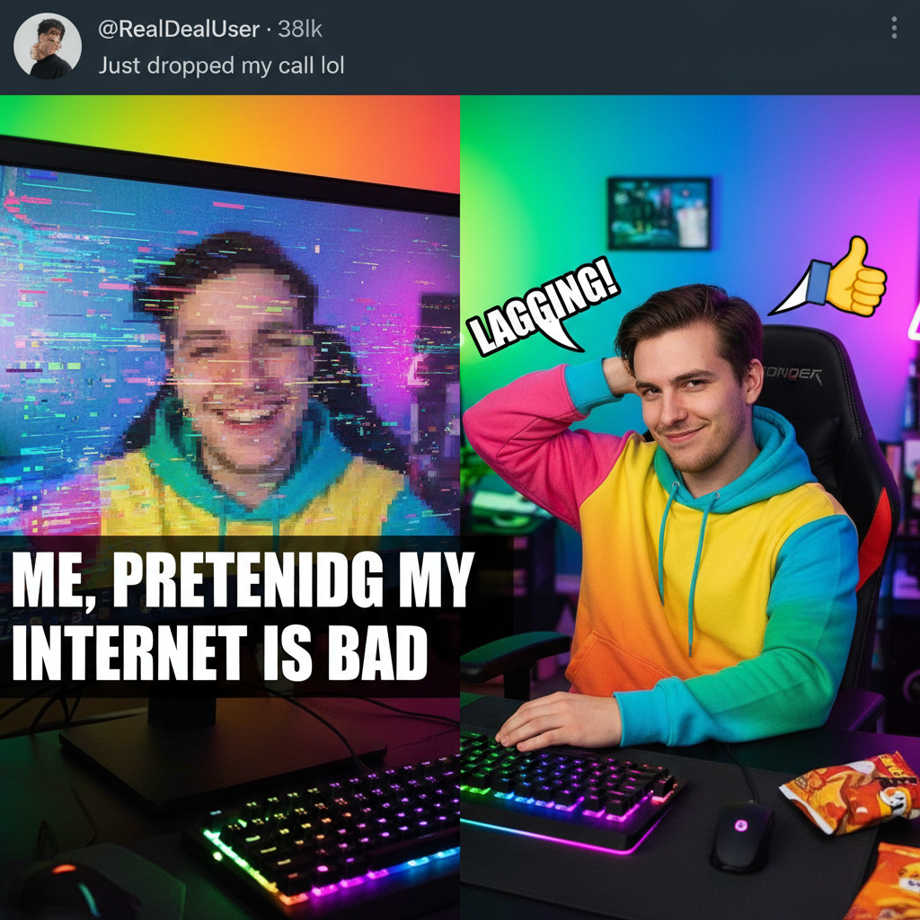 My camera 'accidentally' froze during that Zoom meeting. Saved by the pixelation!