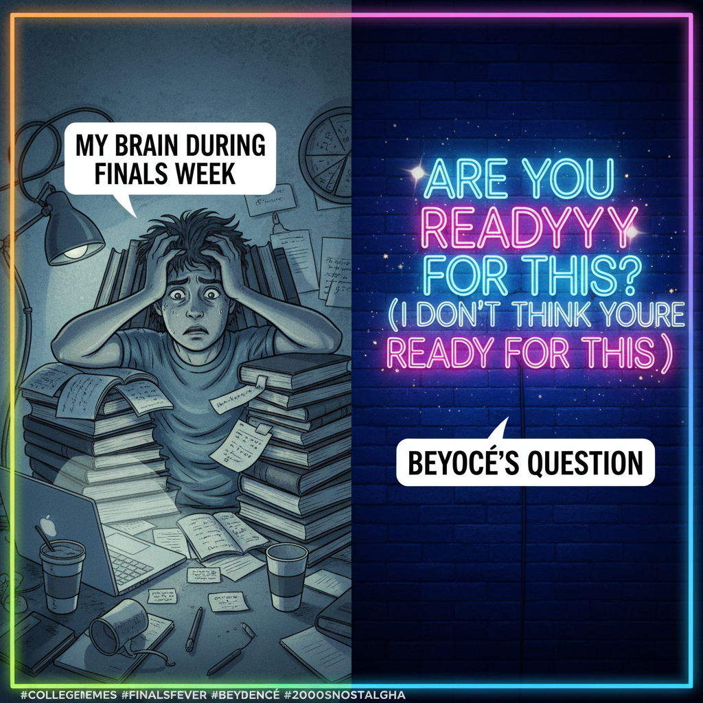 My brain during exams: 'You got this!' Also my brain: *recites lyrics from a 2000s pop song*
