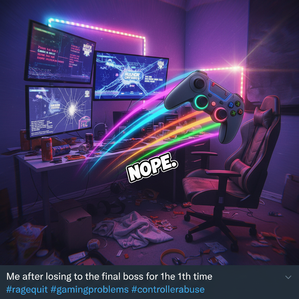 My controller just flew across the room. It's not rage, it's 'strategic repositioning'.