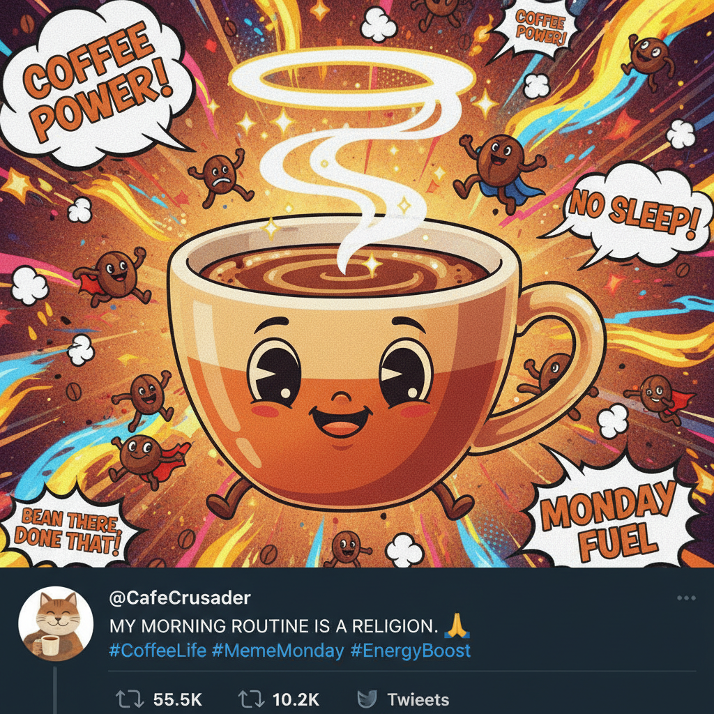 My blood type is coffee. My spirit animal is a triple espresso shot.