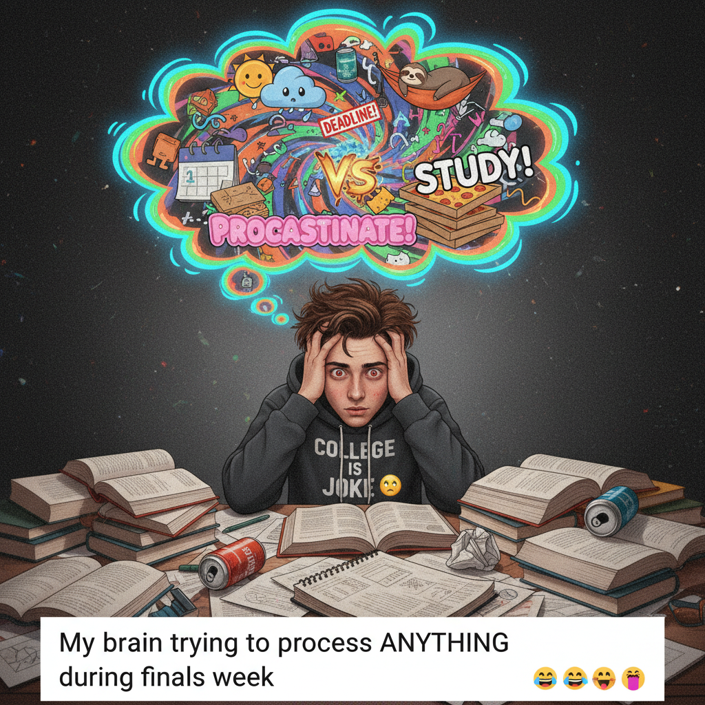 My brain during exams: 'You know this! Wait, no you don't. Good luck!'