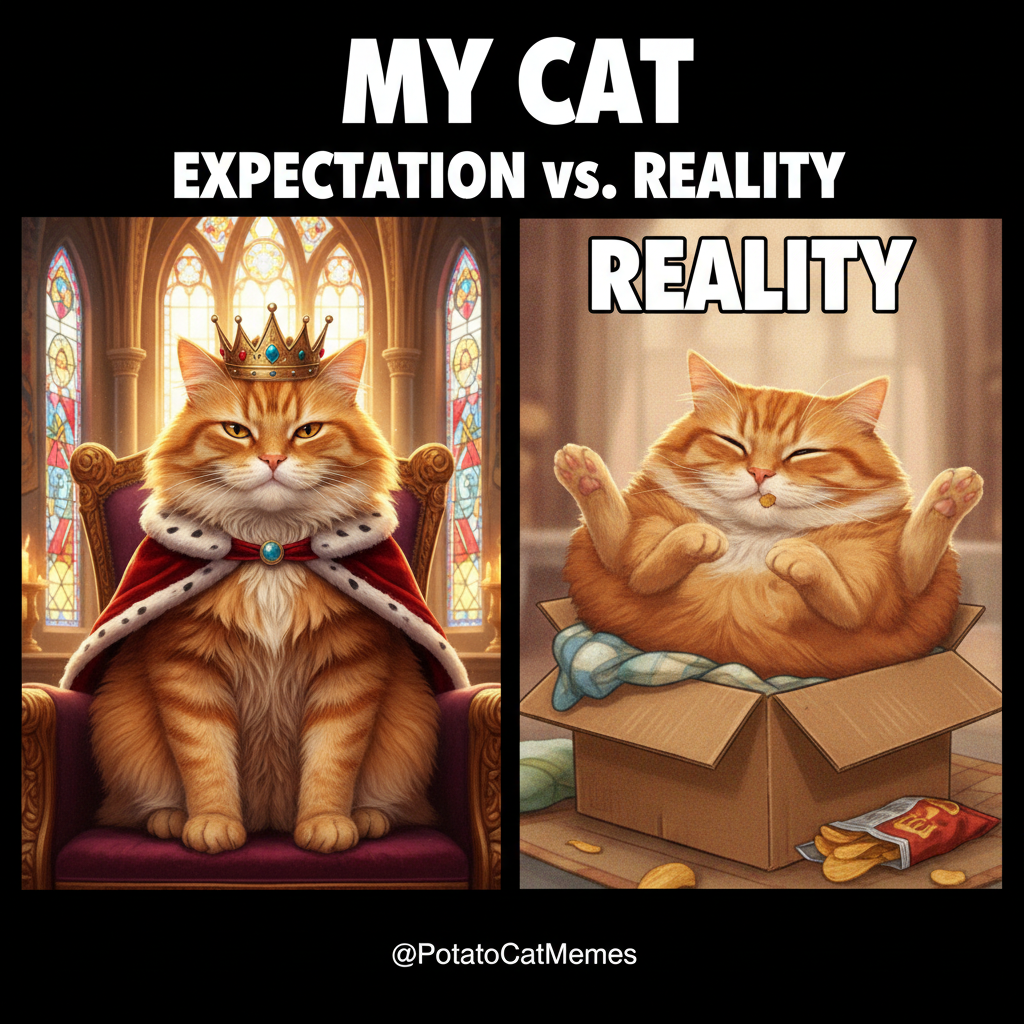 My pet is either a majestic creature or a furry potato. No in-between.