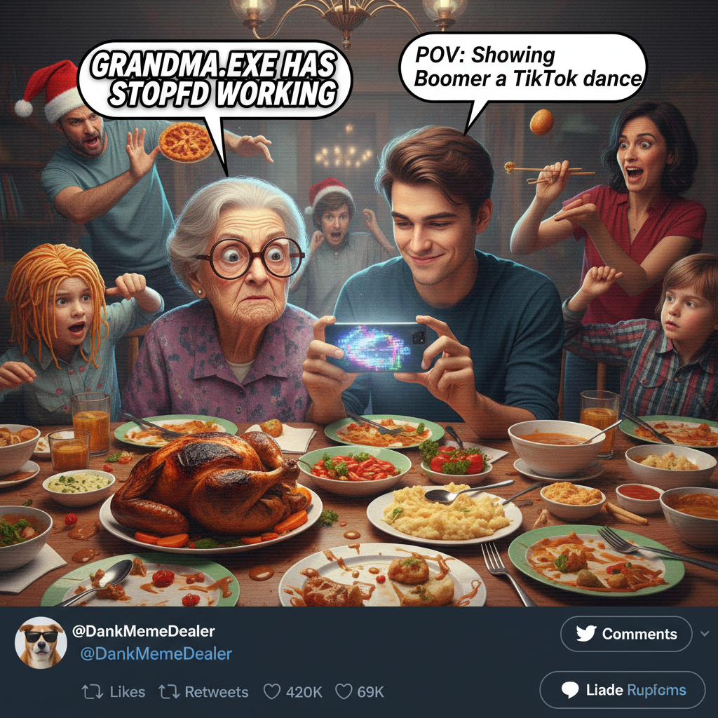 Grandma just asked if my 'internet friends' are coming to Thanksgiving. Send help.