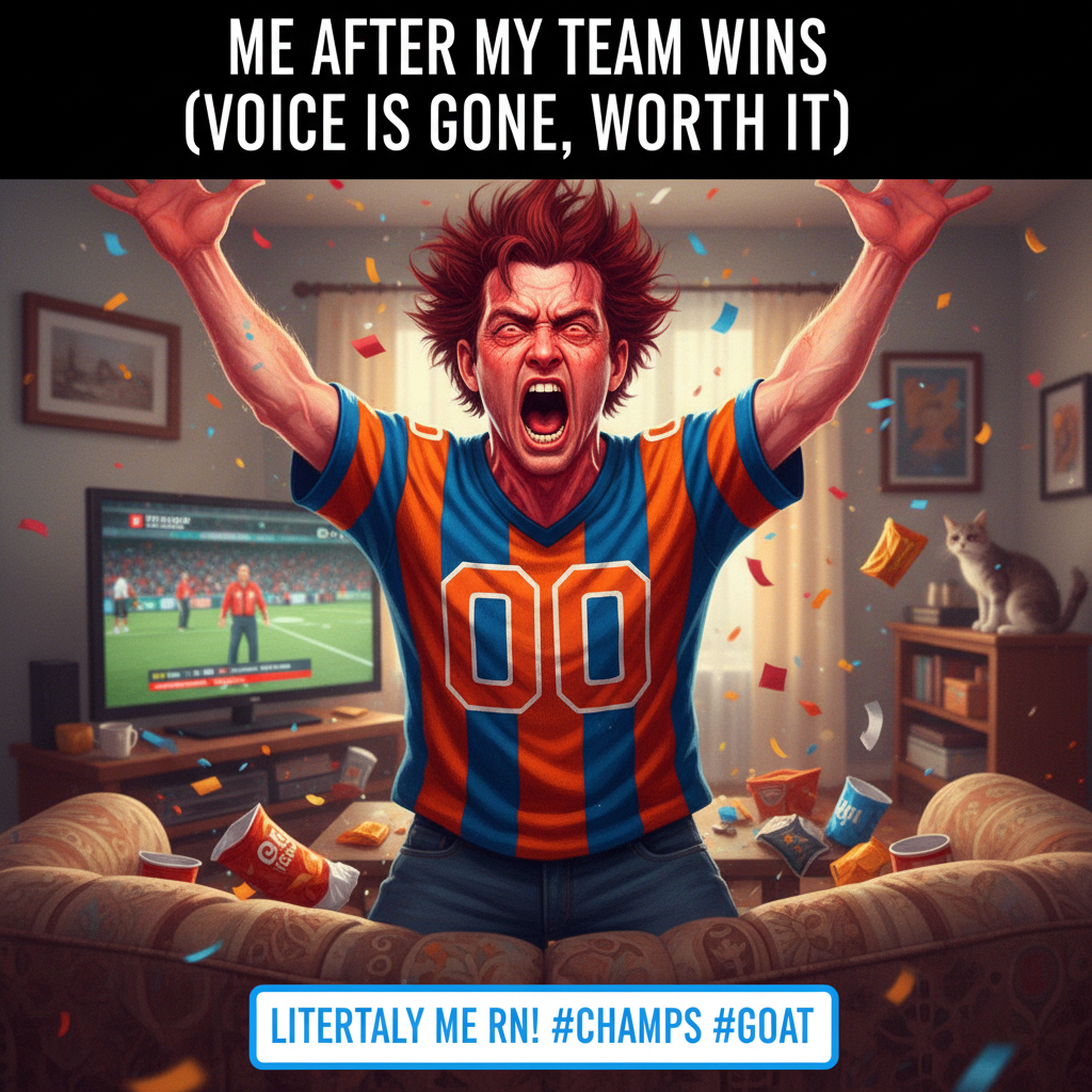 My team won. My voice is gone. My neighbors hate me. Worth it.