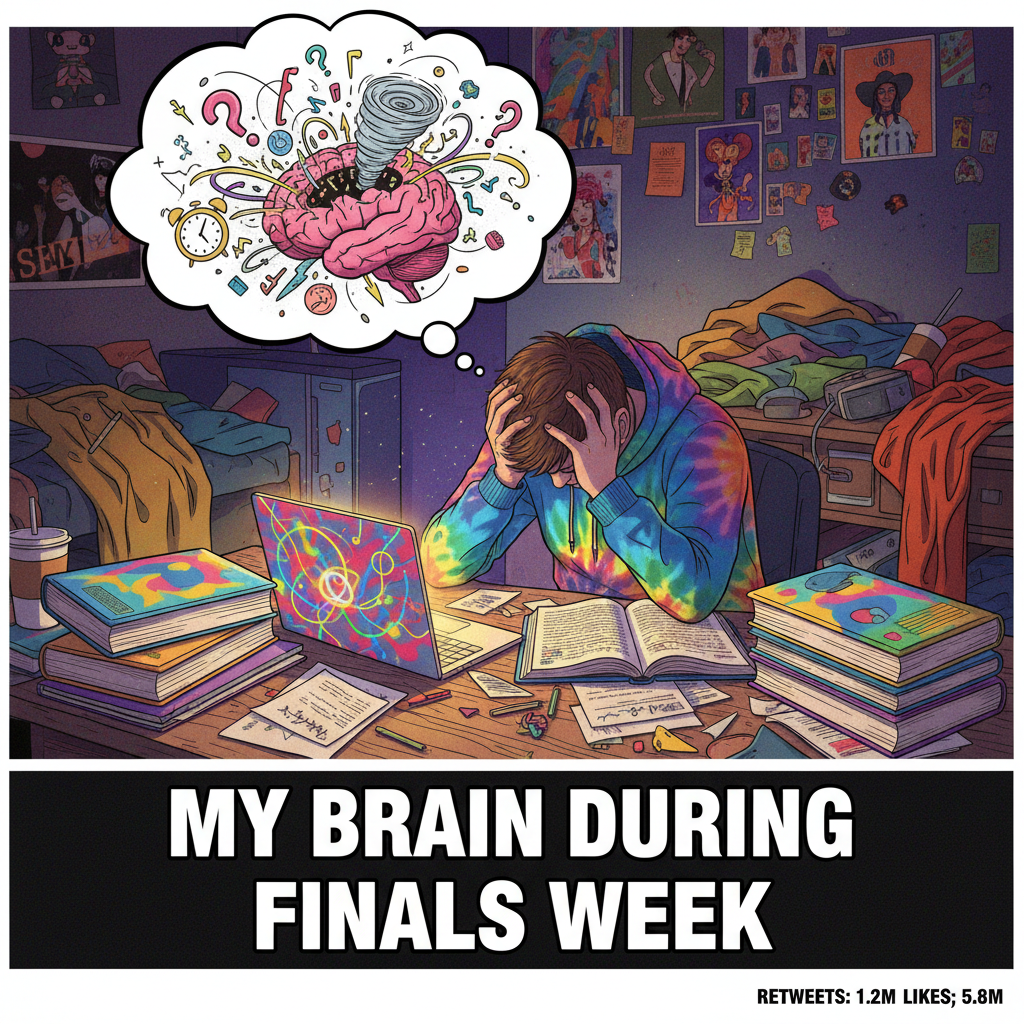 My brain during exams: 'You know this! Wait, no you don't. Good luck!'