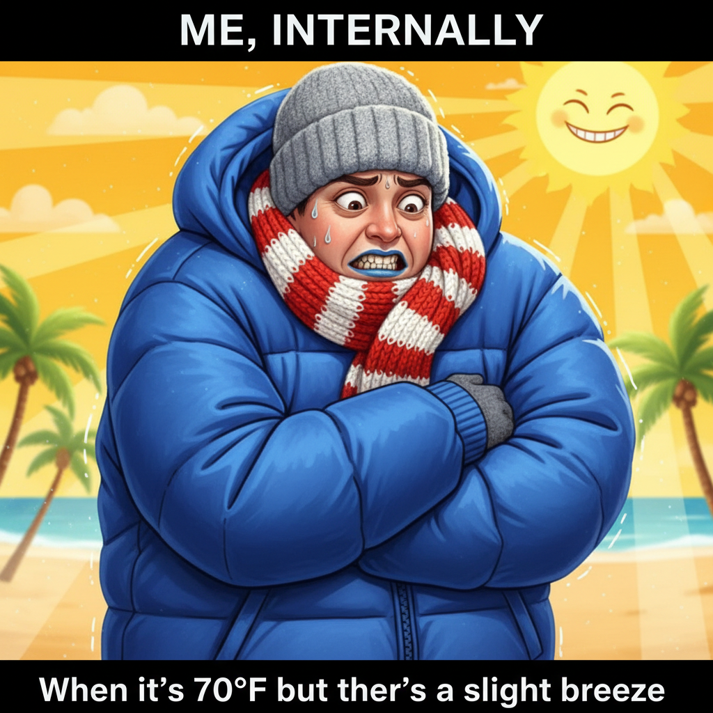 It's 70 degrees and sunny, but someone in Ohio is still complaining it's 'too cold'.