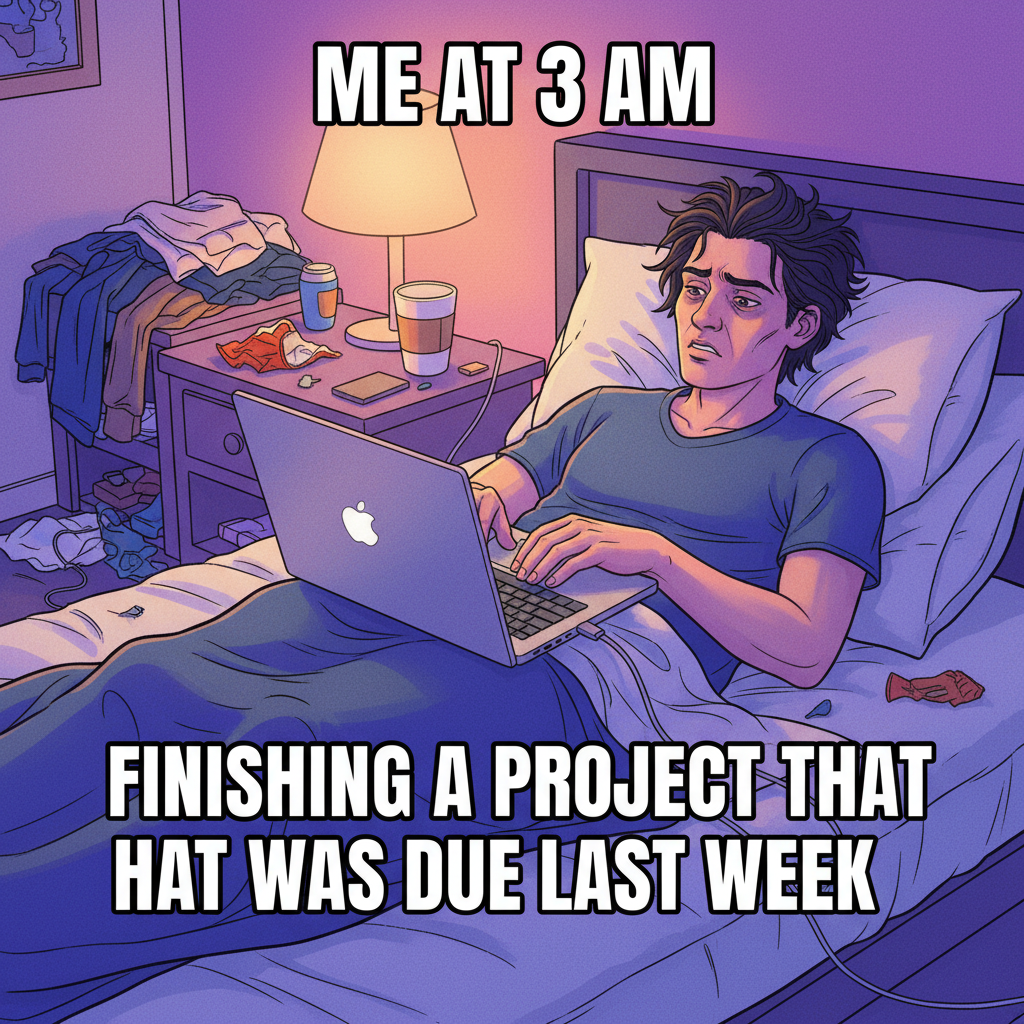 My WFH 'office' is just my bed with a laptop on my chest. Productivity is a myth.