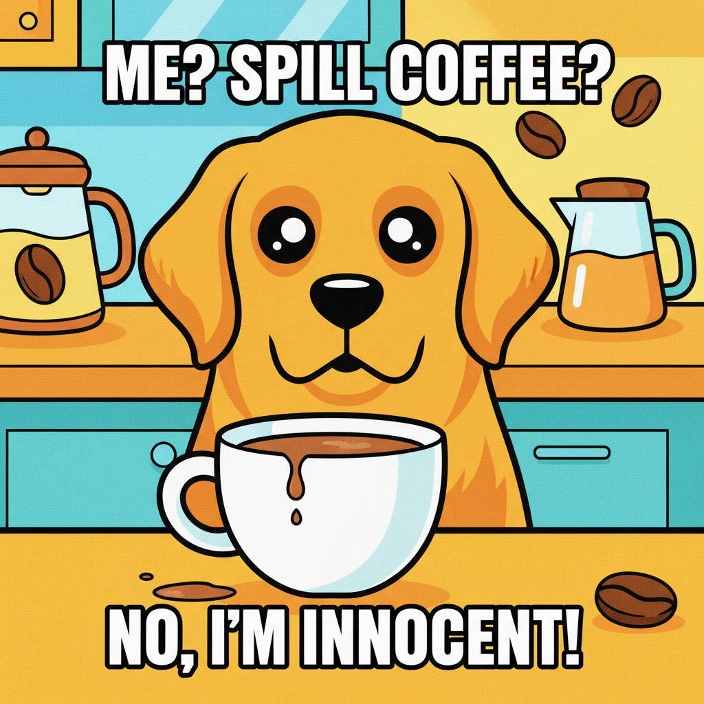 My dog just sneezed directly into my coffee. I'm choosing to believe it's extra flavor.