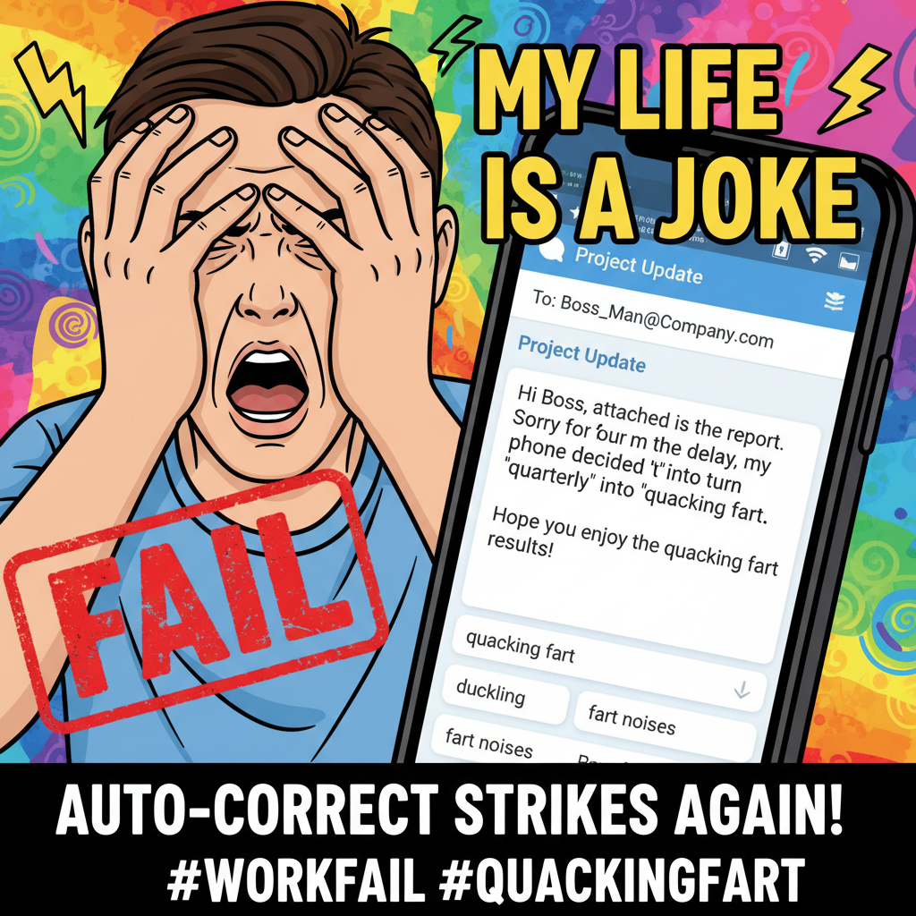 My phone autocorrected 'I'm coming' to 'I'm cumming' in a work email. I need a new life.