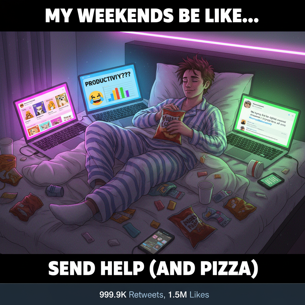 My WFH 'office' is just my bed with 3 laptops. Productivity levels? Questionable.