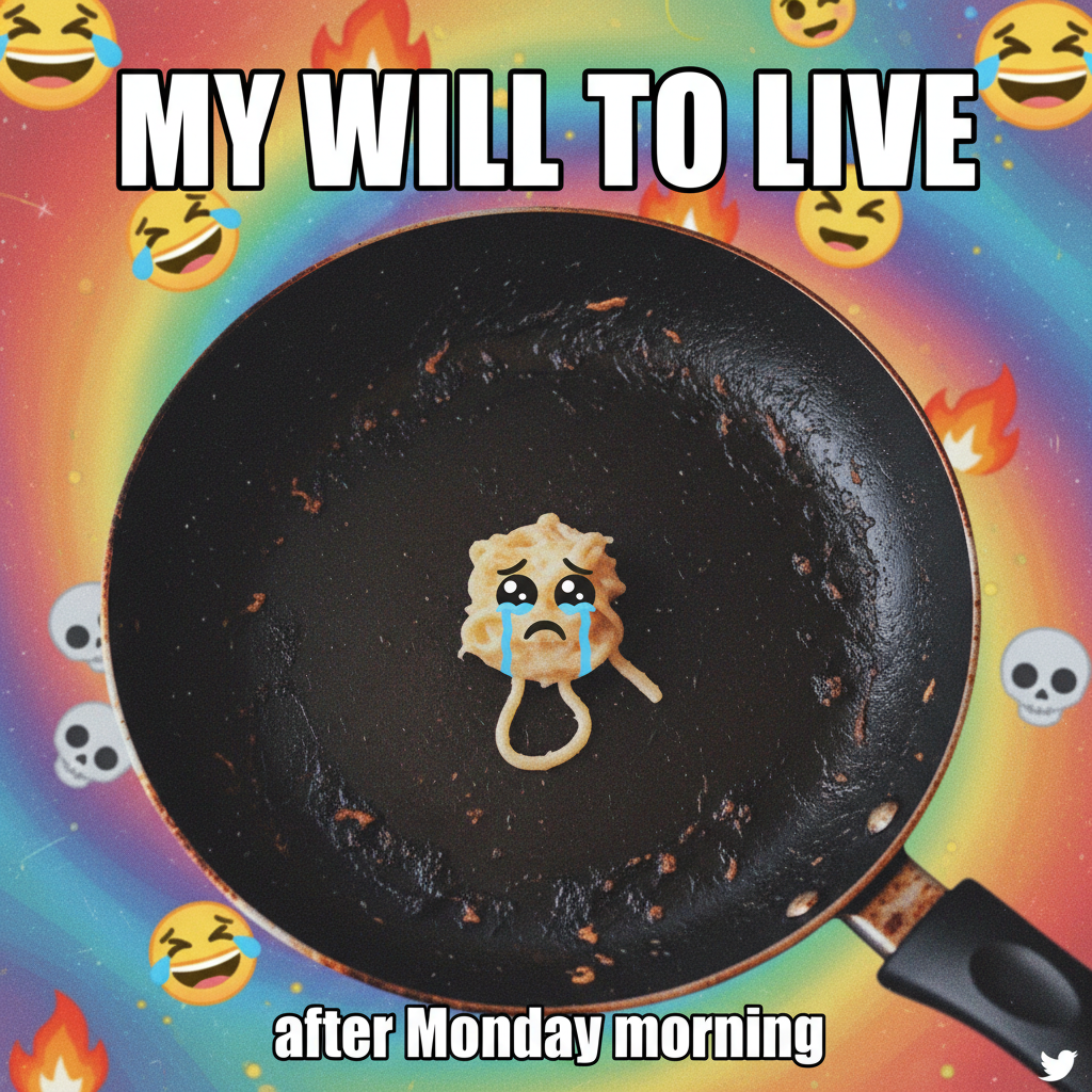 Attempted gourmet pasta, ended up with a carbonized pan and DoorDash on speed dial.