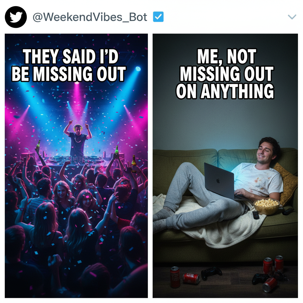 Friday night plans: Clubbing. Friday night reality: Debating if I should put on PJs or stay in sweats.