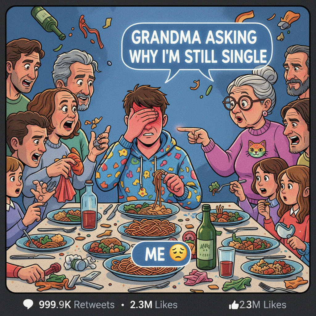 Grandma just asked if my 'internet friends' are coming to Thanksgiving. Send help.