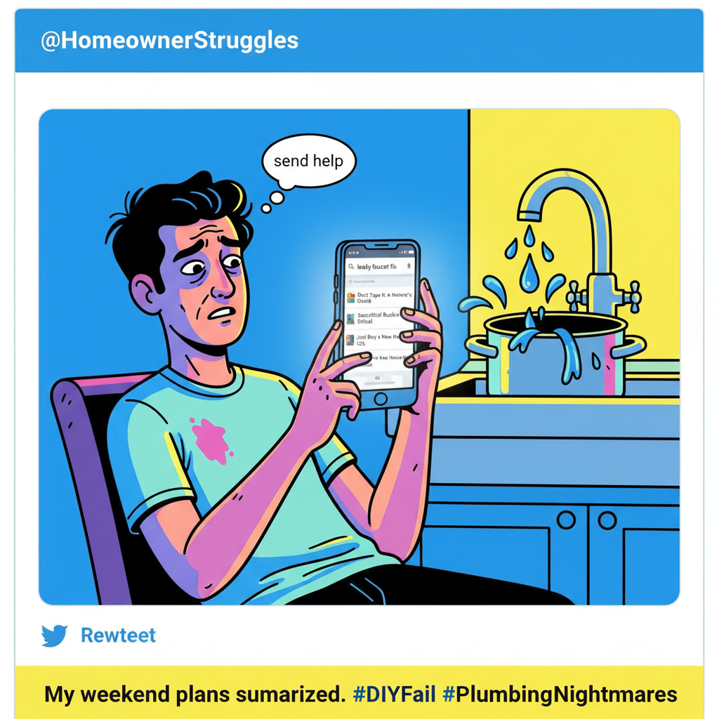 Adulting is just Googling 'how to fix a leaky faucet' at 3 AM.