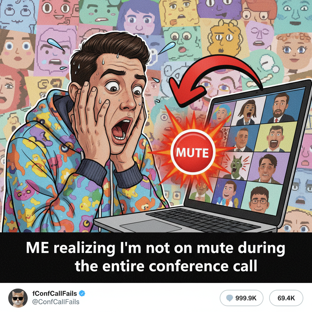 My mic was on during that whole Zoom call. Send help. 💀