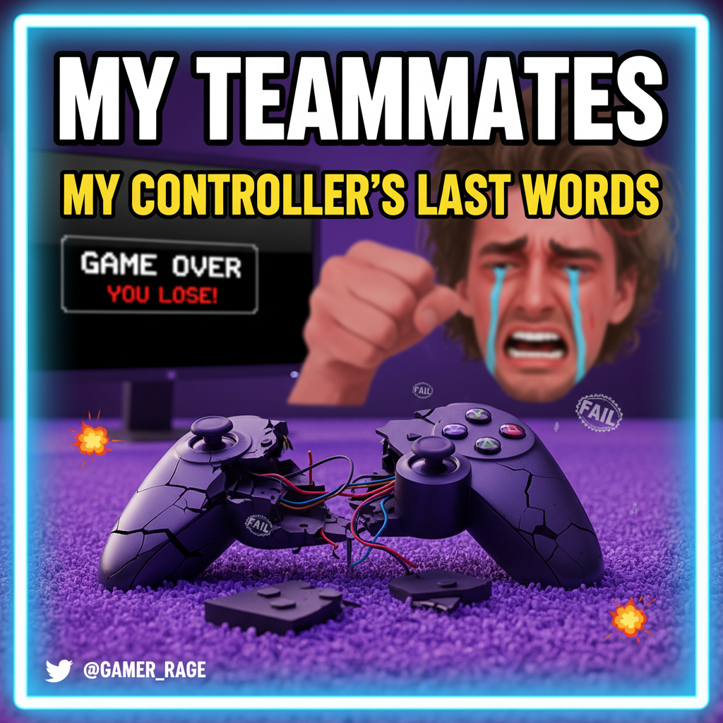 Just threw my controller across the room. It's fine. I'm fine. 🎮🔥