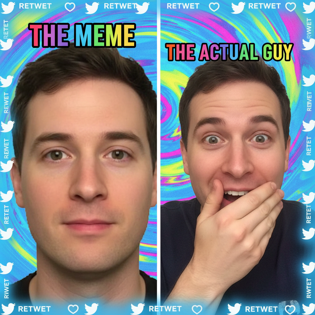 When a celeb reacts to their own meme: The internet just broke. 😂