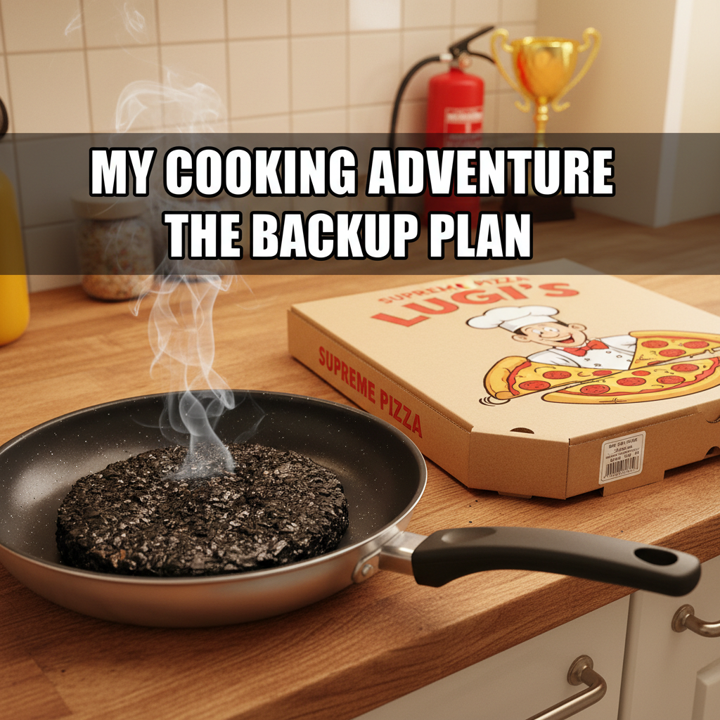 My 'gourmet' dinner turned into a charcoal briquette. Send help (and pizza). #CookingFail