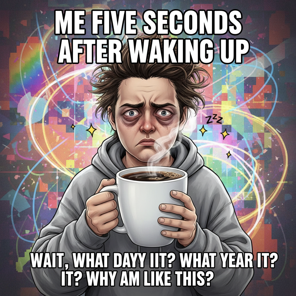 My Monday morning mood is 90% coffee, 10% existential dread.