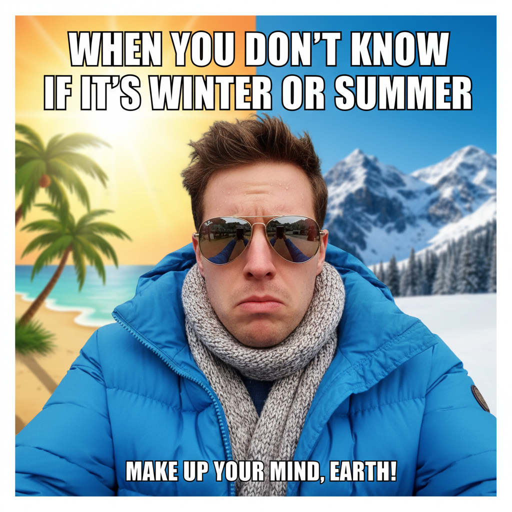 It's either 100 degrees or snowing. There is no in-between. Send help.