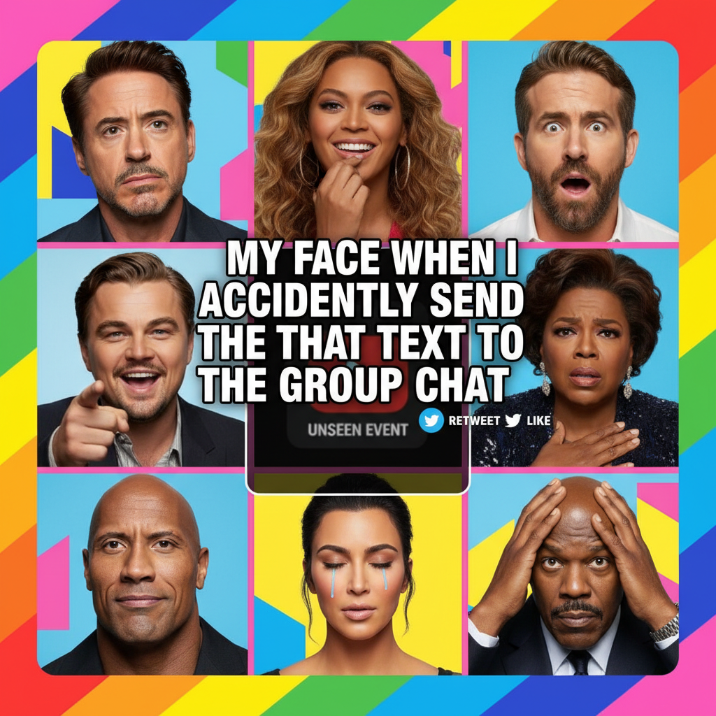 When the celeb reaction meme hits harder than the actual news.