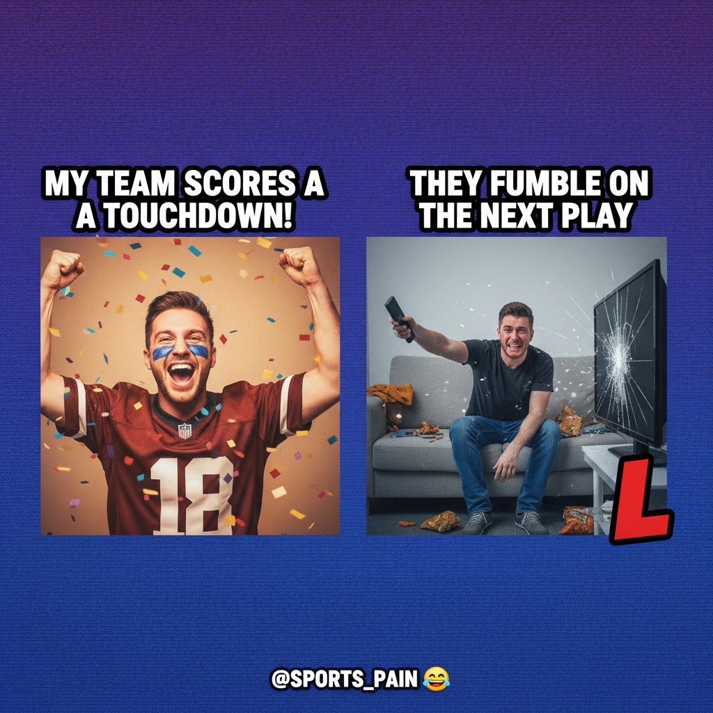 My team won. I'm getting a tattoo. My team lost. I'm deleting all social media.