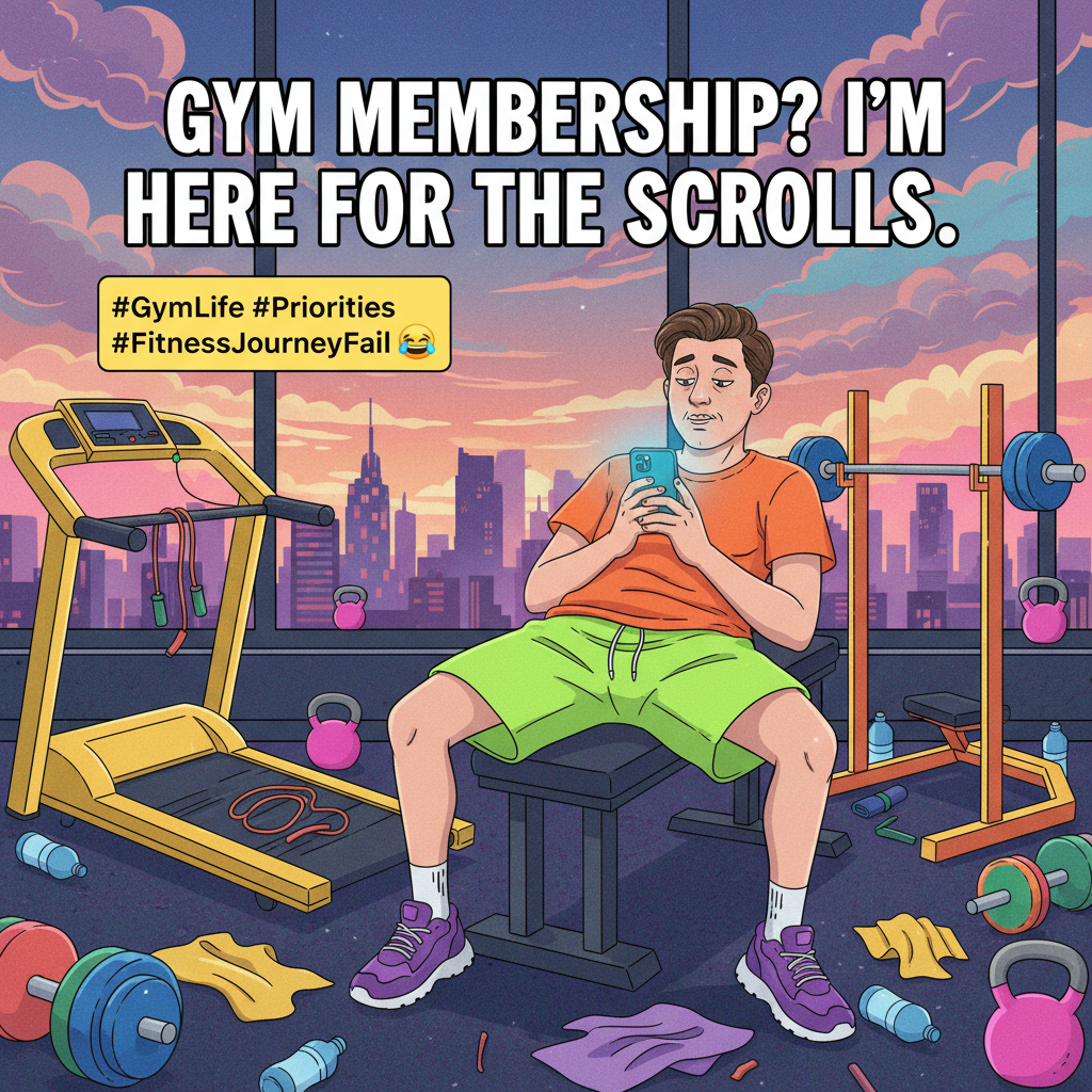 Went to the gym, lifted my phone to scroll. Still counts as an arm workout, right?