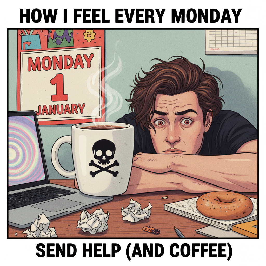 My brain on Monday morning: 'Is it Friday yet?'