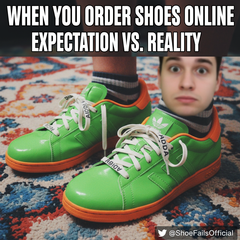 Ordered 'designer' shoes online. Got two left feet. Literally.