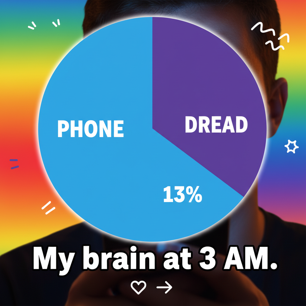 Just checked my screen time. I am now 87% phone, 13% existential dread.