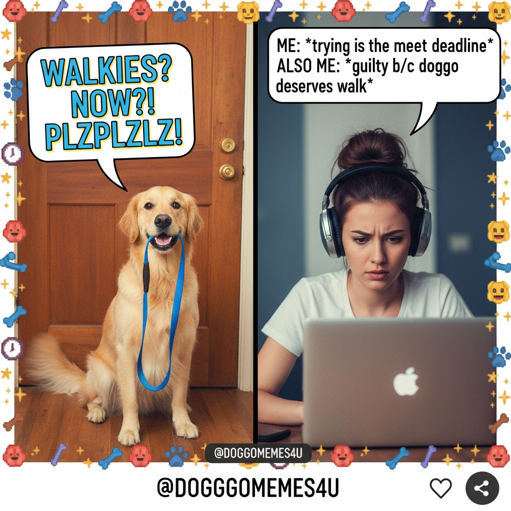 My dog thinks 'walkies' is a sacred ritual that must be performed hourly.