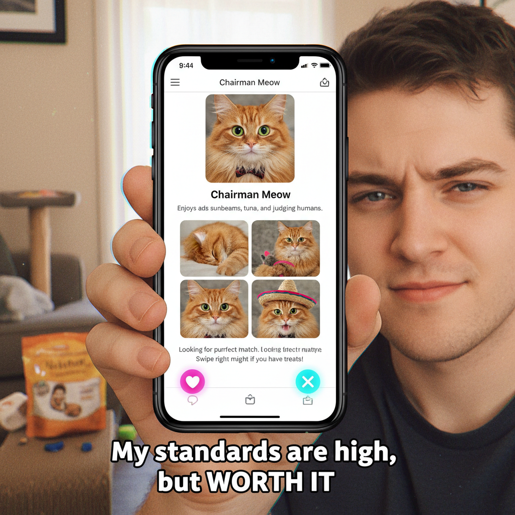 Matched with someone who only uses their pet's photos. I'm dating a cat, apparently.