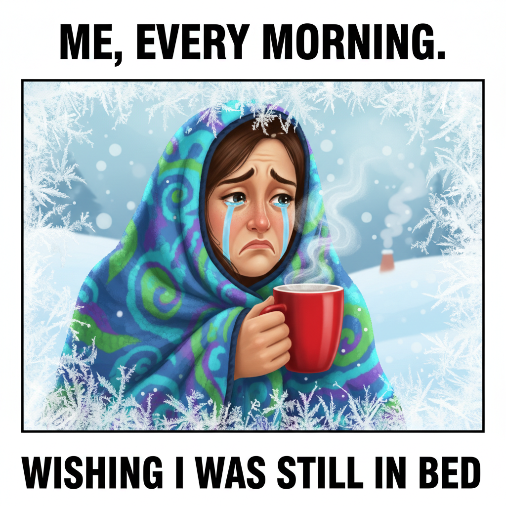 My seasonal depression just got its winter coat. Send hot chocolate and existential dread.