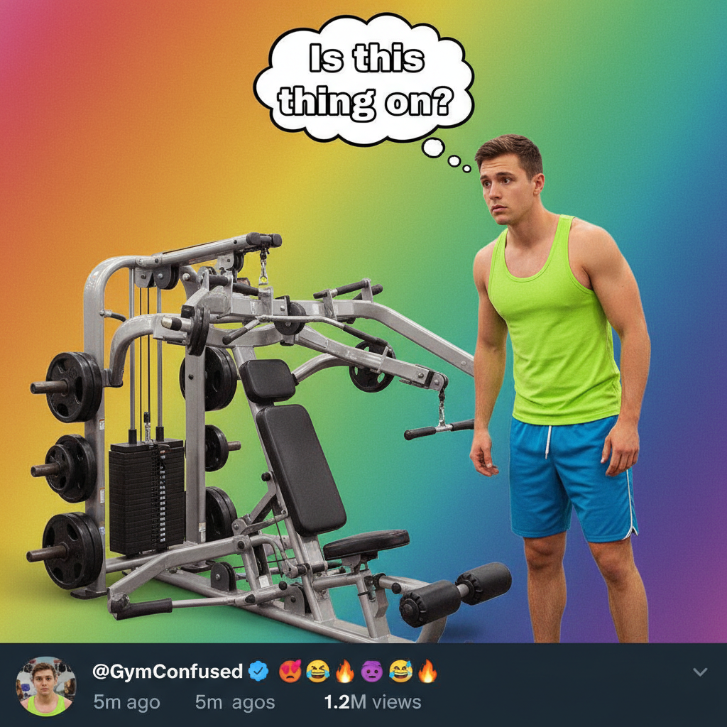 Me at the gym: 'I'm a beast!' Also me: 'Is this machine on?'