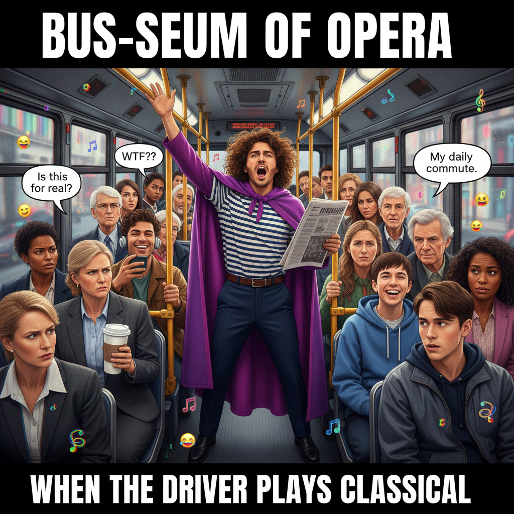Just witnessed a full-blown opera on the bus. Public transport never disappoints.