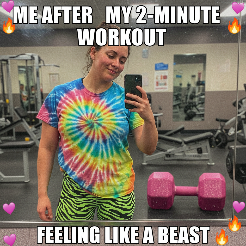 Went to the gym. Did one rep. Took a selfie. Called it a day.