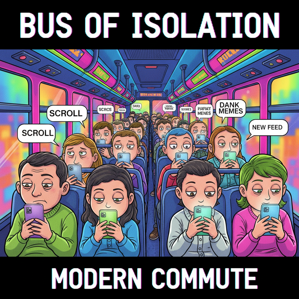 Public transport is just a social experiment on how long people can avoid eye contact.