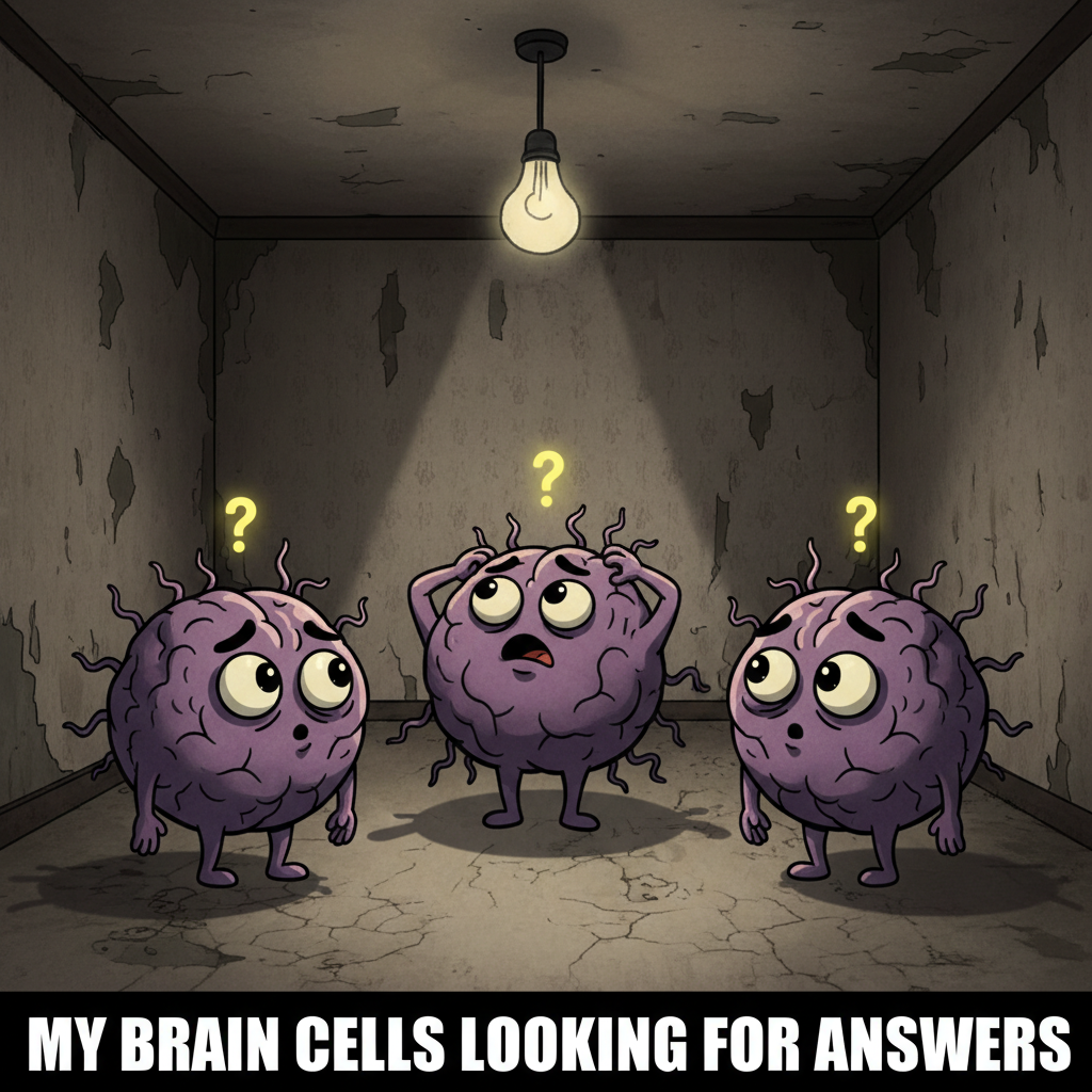 My brain cells trying to remember what I walked into the room for